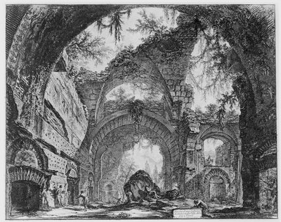 Ruinen der Galerie der Villa Adriana in Tivoli von Giovanni Battista Piranesi